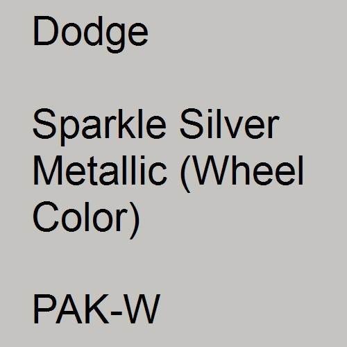 Dodge, Sparkle Silver Metallic (Wheel Color), PAK-W.